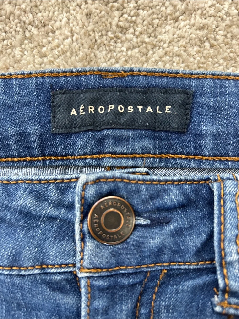 Aeropostale Women's Ripped Denim Shorts - Blue